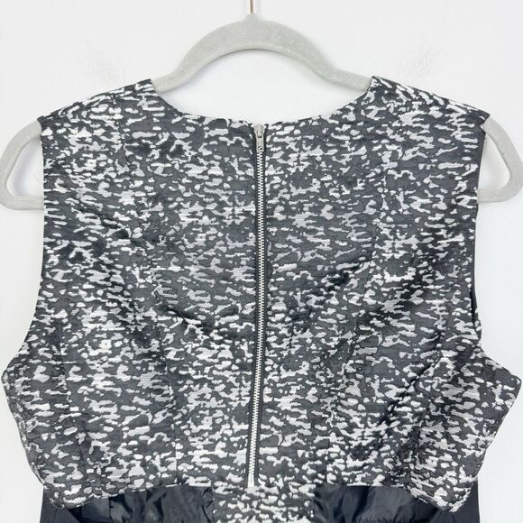 ASOS | NEW Silver & Black Cutout Back V-Neck Mini Dress Women’s Size 12 - Picture 7 of 9